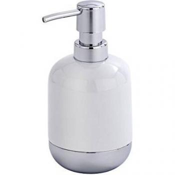 Wenko 21647100 dispensador de jabón líquido Melfi, cerámica, 9 x 16,6 x 8,4 cm, Blanco
