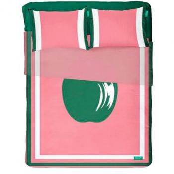 Set de Sábanas 4 Piezas Cama Doble Benetton: Sábana Encimera (240x240cm con Orillo Simple 5cm) + Sábana Bajera (160x200+25cm