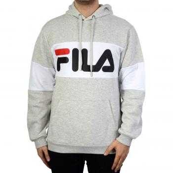 Fila Men's Light Gray Blocked Hoodie