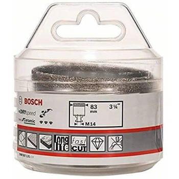 Corona de diamante Bosch Dry Speed para perforación en seco, 83 x 35 mm, ideal para cerámica