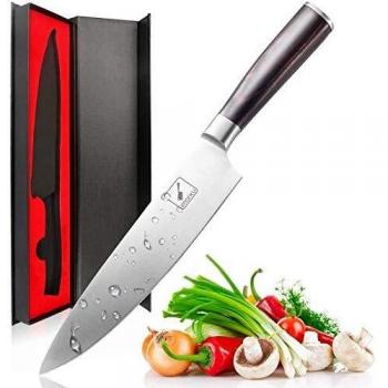 imarku Cuchillo Cocina - Cuchillo Cocinero Profesional 20cm - Cuchillo Cocina Acero Inoxidable Súper Afilado con Mango Ergonómico - Cuchillo Chef Multiusos para Verduras, Frutas y Carne
