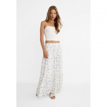 Ecru Boho Midi Skirt XS by Stradivarius
