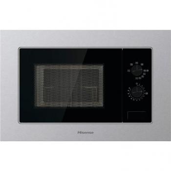 Microondas Grill Empotrable Hisense BIM320G11X, 20L, 1250W, Inox y Negro