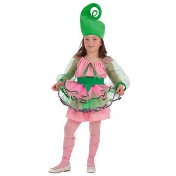 Disfraz de Ninfa del Bosque para niña - Vestido verde con detalles florales, alas transparentes, material suave y cómodo, disponible en varias tallas