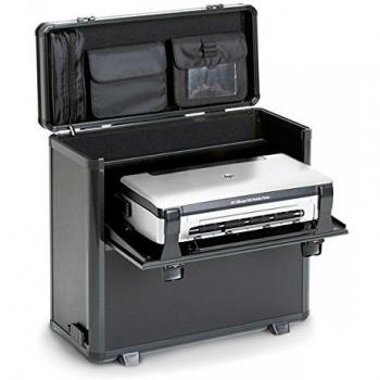 Dicota Caja maletín con Ruedas DataBox XL HP OJ 200 Trolley - con Sistema de maletín con Ruedas Desmontable, para portátiles hasta 15,6 Pulgadas, Negro