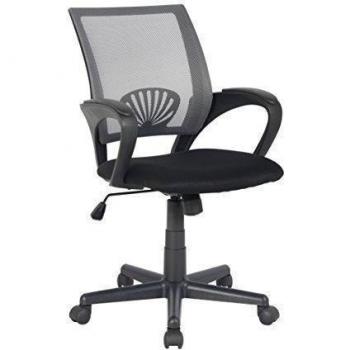 SixBros. Silla de oficina Silla giratoria gris/negro - HLC-0551/2108