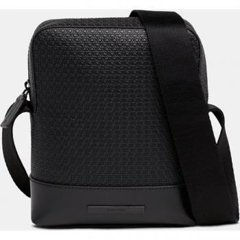 Calvin Klein Elegant Black Shoulder Bag with Contrasting Accents, Messenger Bags, Male, Black, Size: ONE SIZE