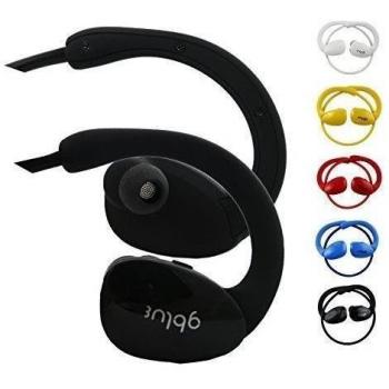 Emartbuy GBlue Negro S80 Estéreo Inalámbrico Bluetooth Deportes Auriculares en Soportes Manos libres con Micrófono for XORO TelePAD 10A3 4G 10.1 Pulgadas Tableta PC