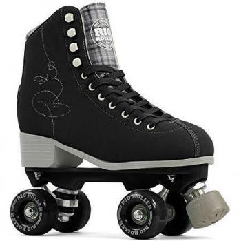 Rio Roller Patines 4 Ruedas Signature Gris Mujer Adulto - Patines de cuatro ruedas, diseño en color gris, para mujer, adecuado para adultos, con características de comodidad y estabilidad