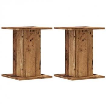 vidaXL Vintage Wood Speaker Stands 2 pcs 30x30x40 cm