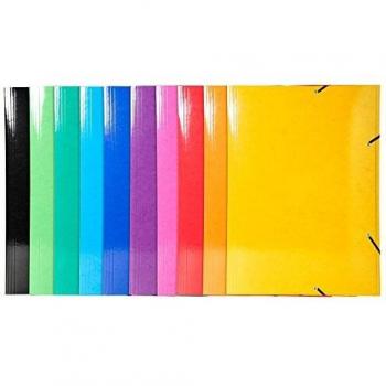 Exacompta 59829E - Pack de 10 carpetas con goma, A3-32X44CM, multicolor