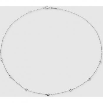 Collar exclusivo de oro blanco y diamantes con diseño elegante - El Corte Inglés