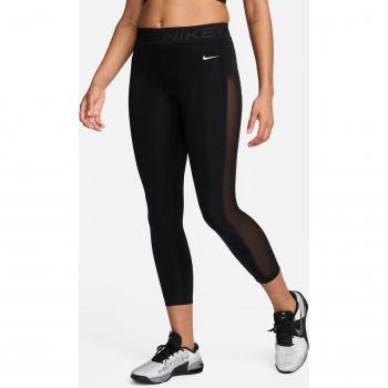 Malla de mujer Pro Nike - Leggings de 7/8 talle medio con paneles de malla - Negro (M EU 40-42)