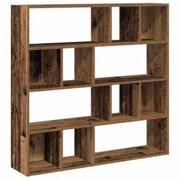 Estantería divisor de espacios de madera antigua 105x24x102 cm