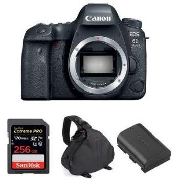Cámara Réflex Digital Canon EOS 6D Mark II Cuerpo + Tarjeta SD Sandisk Extreme Pro 256GB 170MB/s + Batería Canon LP-E6N + Bolsa para Cámara + Guía PDF de 20 Técn