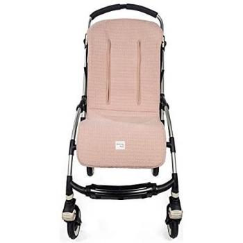 Walking Mum Colchoneta Para Silla De Paseo I Love Vichy. Forro Para Silla, Anti-sudoración Para El Verano. Uso Universal Y Compatible Con La Mayoría De Los Cochecitos. Color Rosa.