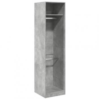 Armario de madera contrachapada gris hormigón 50x50x200 cm