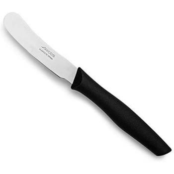 Arcos Serie Nova, Cuchillo Mantequilla, Hoja de Acero Inoxidable de 70 mm, Mango de Polipropileno Color Negro