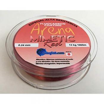 Línea de pesca monofilamento Estanfish 1000m Rojo 0.24mm 13kg