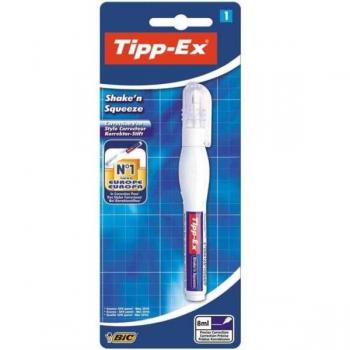 Tipp-Ex Shake'n Squeeze Corrector Líquido 8ml - Secado Rápido - Punta Metálica