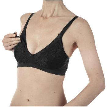 Sujetador de lactancia Chicco de algodón negro talla 4D