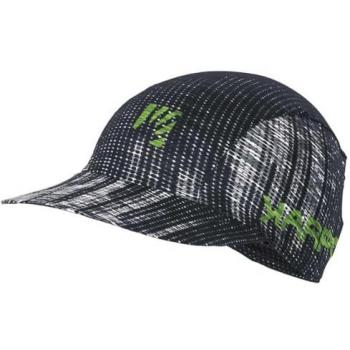 Gorra Karpos Croda Rossa negro verde, ligera, transpirable, con visera precurvada, ajuste trasero regulable y diseño ergonómico