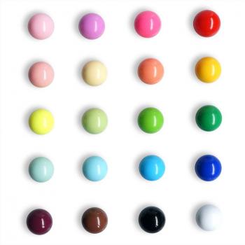 VNthings - Imanes para pizarras de oficina o frigorífico, muliticolor, esféricos, para calendarios o mapas, resina, decoración devertida, 20 unidades