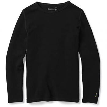 Camiseta interior de manga larga Smartwool Merino 250 negra para niña - L