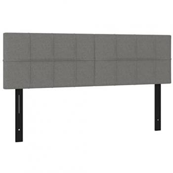 Cabeceros 2 unidades tela gris oscuro 72x5x78/88 cm