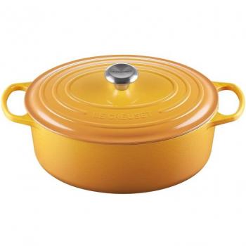 Le Creuset 31cm Signature Oval Dutch Oven in Nectar, 6.3L Enameled Cast Iron