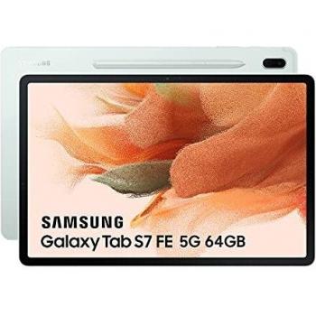 Samsung Tablet Galaxy Tab S7 FE de 12.4 Pulgadas con 5G y Sistema Operativo Android 64 GB Verde ES versión
