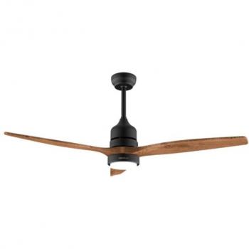 Cecotec EnergySilence Aero 5275 Darkwood Ventilador de Techo con Luz LED y Mando 40W, motor DC, diámetro de 132 cm (52), doble altura, temporizador, modo invierno-verano