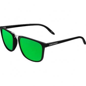 Gafas de Sol Polarizadas NORTHWEEK SHELTER para Hombre y Mujer - Modelo Venice, Color Matte Black con Lentes Verdes