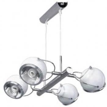 Lámpara de Suspensión Ball, Metal Blanco, 60x35x79 cm