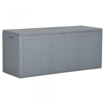 vidaXL Garden Storage Box 270L Grey PP Rattan