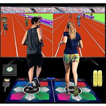 Alfombra de baile para niños, regalos de cumpleaños para niño y niña, equipo de juego suave con sistema operativo inglés, almohadilla de baile Plug and Play con receptor inalámbrico