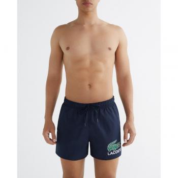 BaÃ±ador Lacoste para hombre con estampado de cocodrilo azul