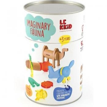 IMAGINARY FAUNA TUBO CON JUEGO MAGNETICO DE CONSTRUCCION (22 PIEZAS)