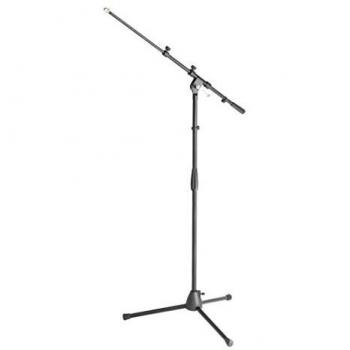 Soporte de micrófono Adam Hall S 6 B, altura ajustable 94-160 cm, brazo extensible 50-80 cm, color negro