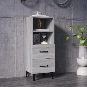 Aparador Sonoma de madera multicapa gris 34,5x34x90 cm
