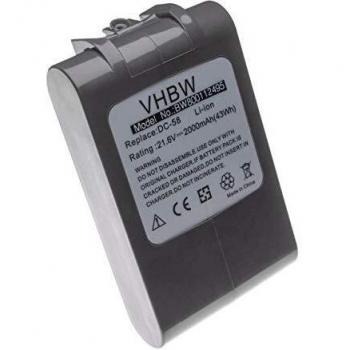 Batería compatible Li-Ion 2000mAh (21.6V) para aspiradoras Dyson DC58, DC59 Animal y DC62