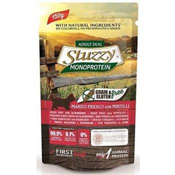 Comida Húmeda Monoproteica Sin Granos para Perros con Carne de Vacuno Fresca y Arándanos - 150g