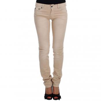 Beige Wash Slim Fit Cotton Stretch Jeans - Roberto Cavalli Women, Size: W26