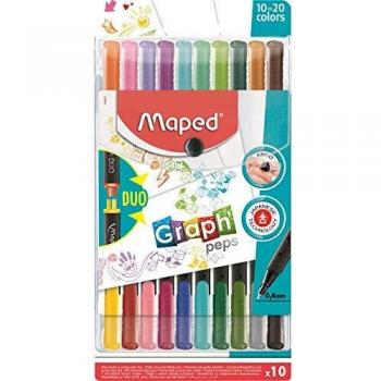 Maped Gráfico Peps M749251 – Rotuladores, 20 colores, Paquete de 10