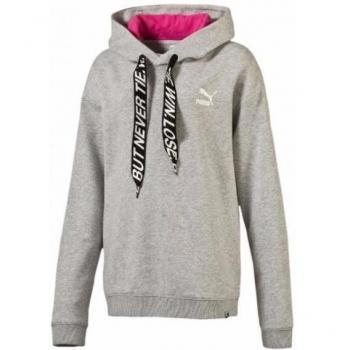 PUMA Hoody - Sudadera para mujer, color gris, talla M