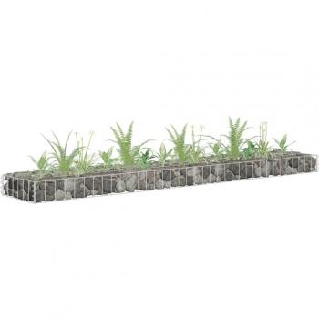 vidaXL Gabion Raised Bed Galvanised Steel 180x30x10 cm