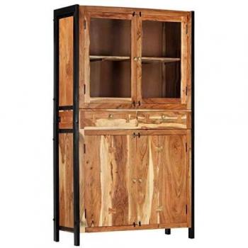 Solid Acacia Wood Highboard 100x40x175 cm