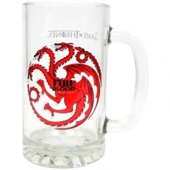 Juego de Tronos SDTSDT27344 - Jarra para cerveza de cristal, diseño TargaryenFire And Blood