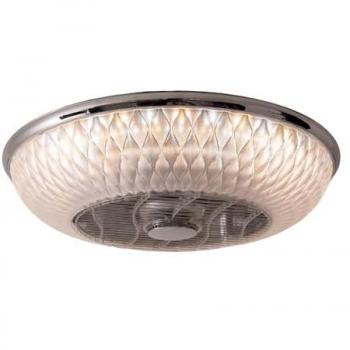 Ventilador de Techo LED Regulable Viento con Control Remoto, Transparente, 3000-6000K, Ø 55cm