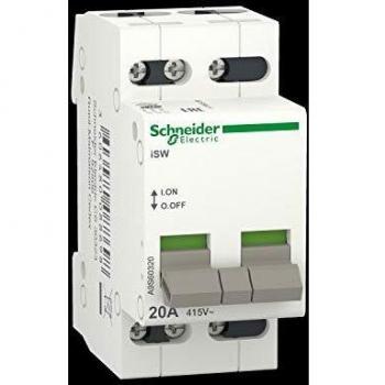 Schneider Electric A9S60320 Acti9 iSW Interruptor, 3 Polo, 20A, 415V, 70mm x 36mm x 77mm, Blanco